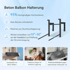 Sunshare Beton Balkonhalterung | Verstellbar & ohne Bohren