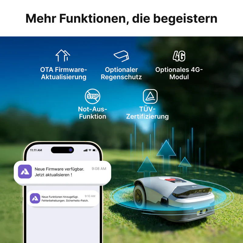 ANTHBOT Genie 800 Mähroboter | RTK, 4G & bis zu 1500 m² Rasenfläche