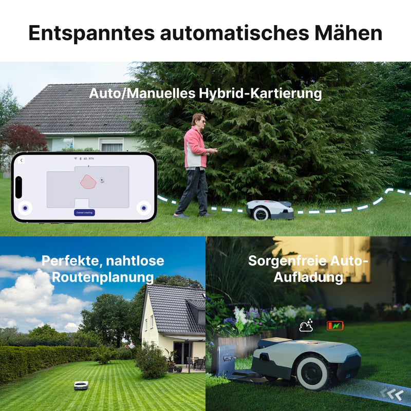 ANTHBOT Genie 800 Mähroboter | RTK, 4G & bis zu 1500 m² Rasenfläche